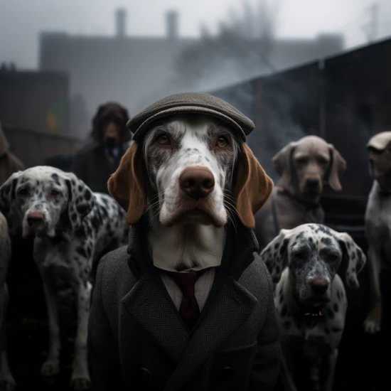 English setter 3 - Mafia animals - Πίνακας σε καμβά