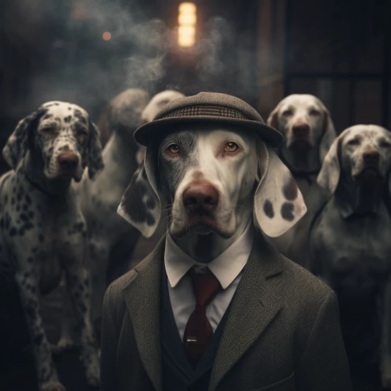 English setter 4 - Mafia animals - Πίνακας σε καμβά