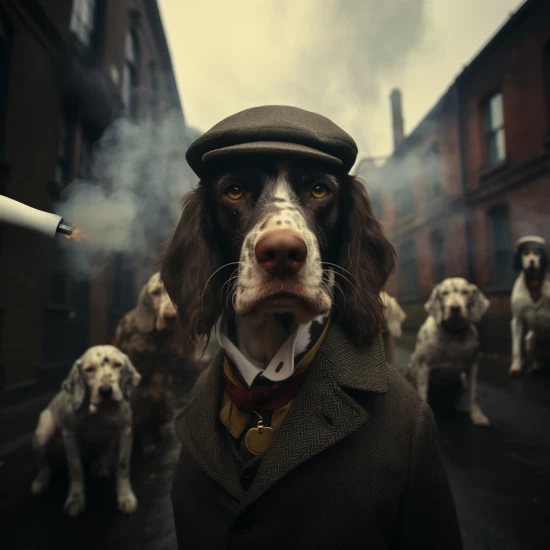 English setter 5 - Mafia animals - Πίνακας σε καμβά