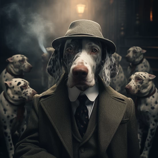 English setter 6 - Mafia animals - Πίνακας σε καμβά