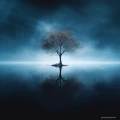 Blue lake - Πίνακας σε καμβά