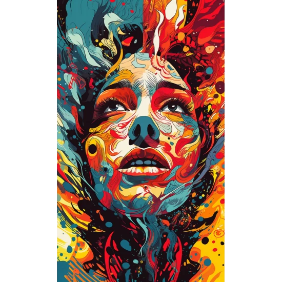 Chaotic face - Πίνακας σε καμβά