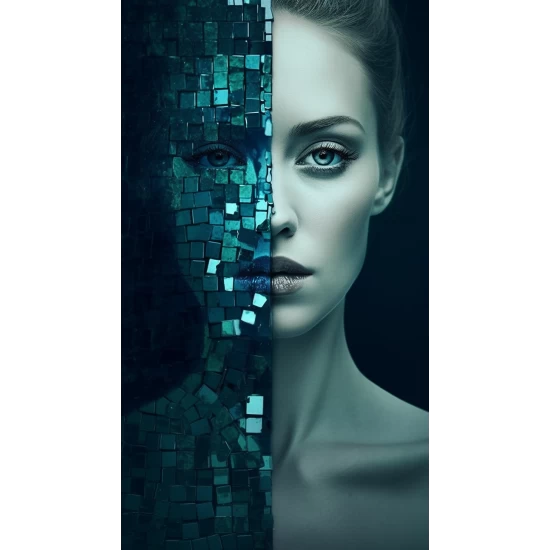 Dark aquamarine - Πίνακας σε καμβά