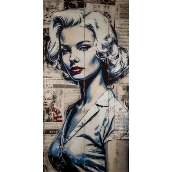 Pop art blonde woman - Πίνακας σε καμβά