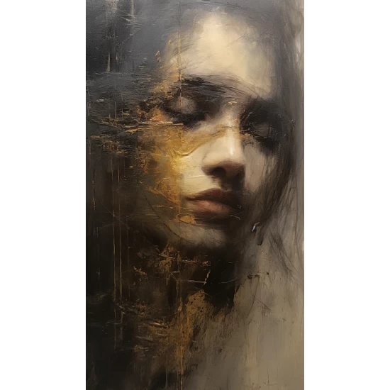 Vintage woman - Πίνακας σε καμβά