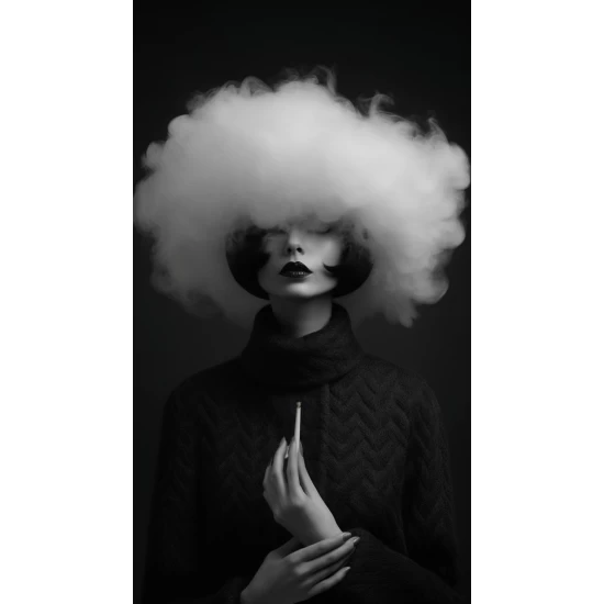 Smoking a cigarette - Πίνακας σε καμβά