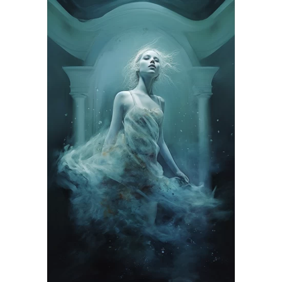 Woman underwater 2 - Πίνακας σε καμβά