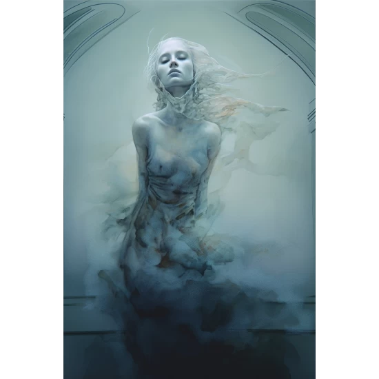 Woman underwater 4 - Πίνακας σε καμβά