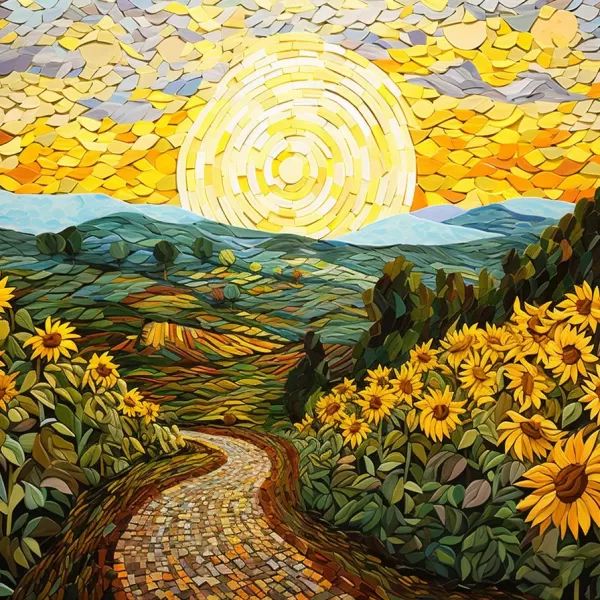 Path through the sunflowers