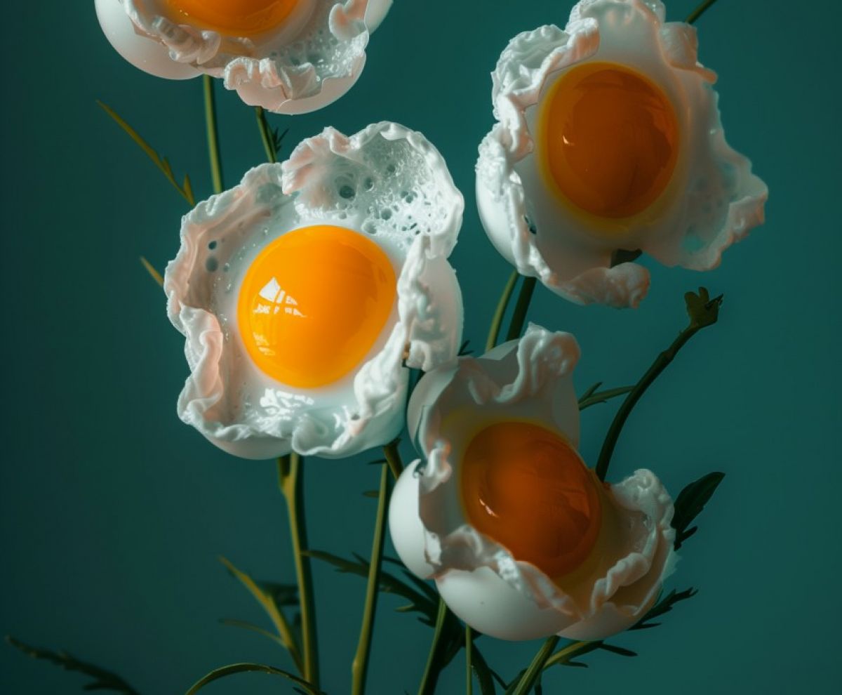 Egg flowers - surreal πίνακας σε καμβά σε χώρο