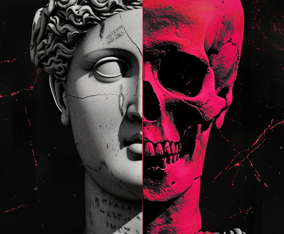 Half statue - surreal πίνακας σε καμβά σε χώρο